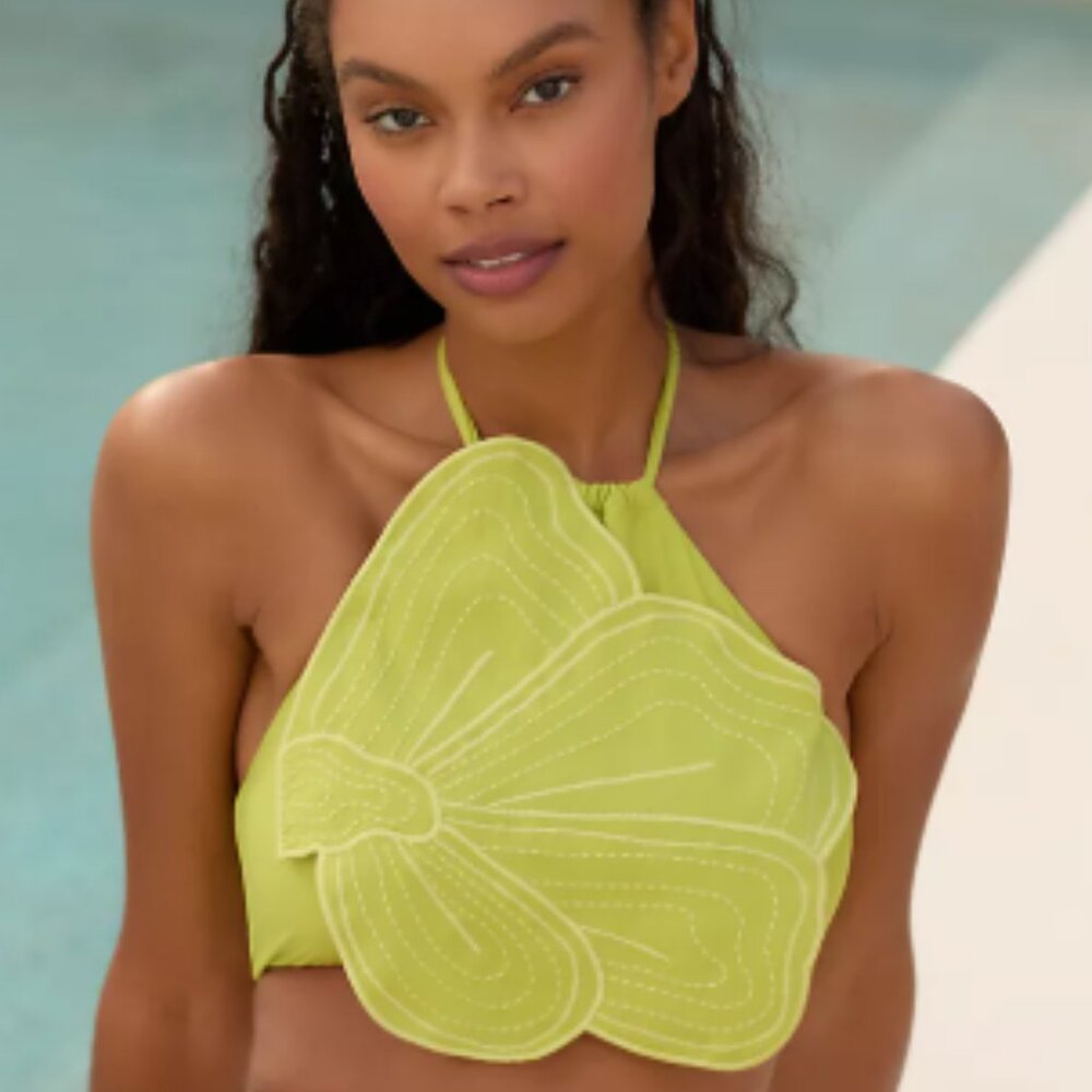 Brand New FARM Rio x Anthropologie Flower Bikini Top